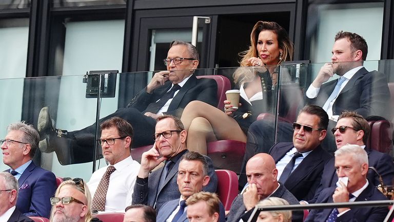 Chairman David Sullivan watches on against Chelsea