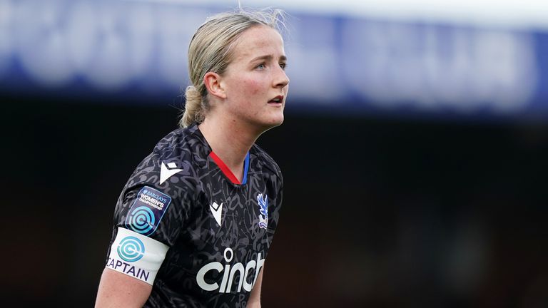 Crystal Palace's Aimee Everett during the Adobe WFA Cup fifth round match at Kingsmeadow, London. Picture date: Sunday February 11, 2024.
