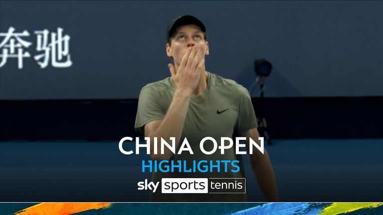 Highlights of Jannik Sinner's victory over Nicolás Jarry in the first round of the China Open.