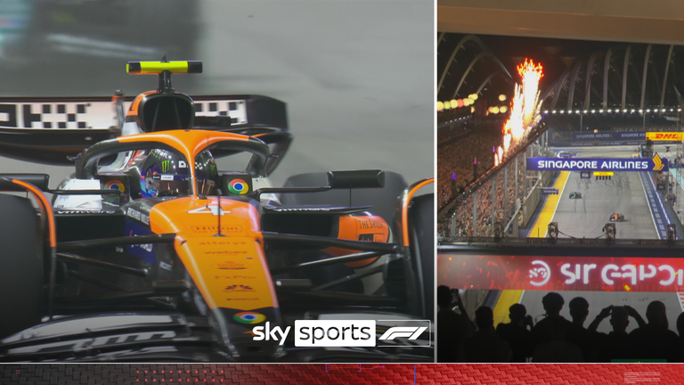 LANDO NORRIS WINS SINGAPORE GP.